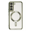 Mey İthalat®  Samsung Galaxy S22 Kılıf Kross Magneticsafe Kapak - Koyu Yeşil