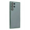 Mey İthalat®  Samsung Galaxy S22 Ultra Kılıf  Lensli Silikon - Yeşil
