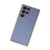 Mey İthalat®  Samsung Galaxy S22 Ultra Kılıf Volet Silikon - Mavi