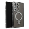 Mey İthalat®  Samsung Galaxy S23 Ultra Joke Simli Magneticsafe Kılıf - Siyah