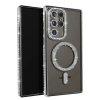 Mey İthalat®  Samsung Galaxy S23 Ultra Joke Simli Magneticsafe Kılıf - Siyah