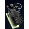 Mey İthalat®  Samsung Galaxy S24 FE Kılıf Joy Lens Standlı Kapak - Siyah