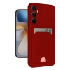 Mey İthalat®  Samsung Galaxy S24 FE Kılıf Kelvin Kartvizitli Silikon - Kırmızı
