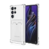 Mey İthalat®  Samsung Galaxy S24 Ultra Kılıf Kart Şeffaf Silikon - Şeffaf