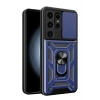 Mey İthalat®  Samsung Galaxy S24 Ultra Kılıf Pars Lens Yüzüklü Silikon - Lacivert