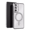 Mey İthalat®  Samsung Galaxy S25 Edge Joke Simli Magneticsafe Kılıf - Gümüş