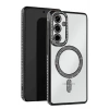Mey İthalat®  Samsung Galaxy S25 Edge Joke Simli Magneticsafe Kılıf - Siyah