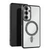 Mey İthalat®  Samsung Galaxy S25 Edge Joke Simli Magneticsafe Kılıf - Siyah