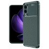 Mey İthalat®  Samsung Galaxy S25 Edge Kılıf Auto Focus Karbon Kapak - Koyu Yeşil