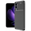 Mey İthalat®  Samsung Galaxy S25 Edge Kılıf Auto Focus Karbon Kapak - Siyah