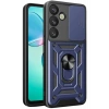 Mey İthalat®  Samsung Galaxy S25 Kılıf Pars Lens Yüzüklü Silikon - Lacivert