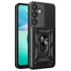Mey İthalat®  Samsung Galaxy S25 Plus Kılıf Pars Lens Yüzüklü Silikon - Siyah