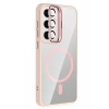 Mey İthalat®  Samsung Galaxy S25 Remim Lensli Magsafe Standlı Kapak - Pembe