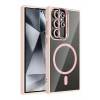 Mey İthalat®  Samsung Galaxy S25 Ultra Remim Lensli Magsafe Standlı Kapak - Pembe