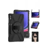Mey İthalat®  Samsung Galaxy X610 Tab S9 FE Plus 12.4 Kılıf Amazing Tablet Kapak - Siyah