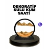 Mey İthalat® Şeffaf Dekoratif Kum Saati – Dayanıklı Gövde, Minimalist Stil, Masa ve Vitrin Aksesuarı