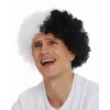 Mey İthalat® Siyah Beyaz Kıvırcık Afro Bonus Peruk Taraftar Bonus Saç