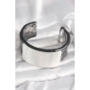 Mey İthalat® Siyah Mermer Desen Akrilik Plastik Dikdörtgen Plaka Model Vintage Kadın Bilezik