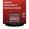 Mey İthalat® Solar Panelli Alev Işıklı Bluetooth Hoparlör – Çoklu Giriş, Uzun Pil Ömrü