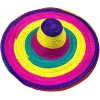 Mey İthalat®  Sombrero Meksika Şapkası Renkli Örme Hasır Yetişkin Boy