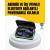 Mey İthalat® Su Geçirmez E10 Bluetooth Kulaklık Powerbank ve Gürültü Engelleme