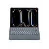 Mey İthalat®   T5504D iPad Pro 11 (2024) Kılıf Palermo Ledli Klavyeli Standlı Tablet Kılıfı - Siyah
