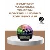 Mey İthalat® Taşınabilir Bluetooth Disko Topu Uzaktan Kumandalı Işık Efektleri
