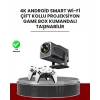 Mey İthalat® Taşınabilir Full HD Projektör - 1 GB RAM, 8 GB Hafıza