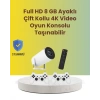 Mey İthalat® TÇift Kollu Tasarımlı Kablosuz Projeksiyon – 4K, 10.000 Oyun ve Smart App Desteği