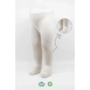 Mey İthalat®   Tekli Zikzak Kabartma Penye Külotlu Çorap BS50108 Ekru