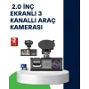 Mey İthalat® Üç Kameralı Araç Kamerası Full HD Gece Görüş  G-Sensör