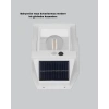 Mey İthalat® Üç Modlu Güneş Enerjili Duvar Lambası 1800mAh Bataryalı ve Hareket Sensörlü