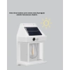 Mey İthalat® Üç Modlu Güneş Enerjili Duvar Lambası 1800mAh Bataryalı ve Hareket Sensörlü