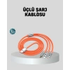 Mey İthalat® ÜÇLÜ Şarj Kablosu – Yüksek Hızlı, Dayanıklı ve Uzun Ömürlü