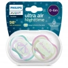 Mey İthalat®   Ultra Air Gece Emzik 0-6 Ay Kız