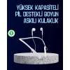Mey İthalat® USB Şarjlı Uzun Ömürlü Boyun Askılı Bluetooth Kulaklık