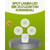 Mey İthalat® Uzaktan Kumandalı 3 Lü Kablosuz Led Spot Lamba Seti Yapışkanlı Pratik Kullanım