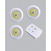 Mey İthalat® Uzaktan Kumandalı 3 Lü Kablosuz Led Spot Lamba Seti Yapışkanlı Pratik Kullanım