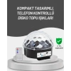 Mey İthalat® Uzaktan Kumandalı RGB LED Disko Topu Bluetooth Hoparlörlü