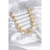 Mey İthalat® VIP Seri Özel Tasarım Gold Renk Kadın Kolye