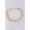 Mey İthalat® Vip Seri Pirinç Zirkon Taşlı Gold Renk Sarmal Model Bileklik