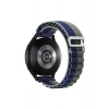 Mey İthalat®  Watch 20mm KR410 Kumaş Kordon - Lacivert-Yeşil
