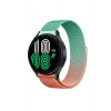 Mey İthalat®  Watch 20mm Metal Mıknatıslı Kordon - Turuncu-Yeşil