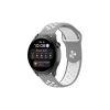 Mey İthalat®  Watch 20mm Spor Delikli Kordon - Gri-Beyaz