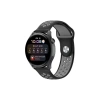 Mey İthalat®  Watch 20mm Spor Delikli Kordon - Siyah-Gri