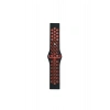 Mey İthalat®  Watch 20mm Spor Delikli Kordon - Siyah-Kırmızı