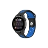 Mey İthalat®  Watch 20mm Spor Delikli Kordon - Siyah-Mavi