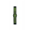 Mey İthalat®  Watch 20mm Spor Delikli Kordon - Siyah-Yeşil