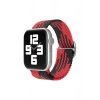 Mey İthalat®  Watch 20mm Star Kordon - Kırmızı-Siyah