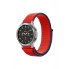 Mey İthalat®  Watch 22mm Hasırlı Cırtcırtlı Kordon - Kırmızı